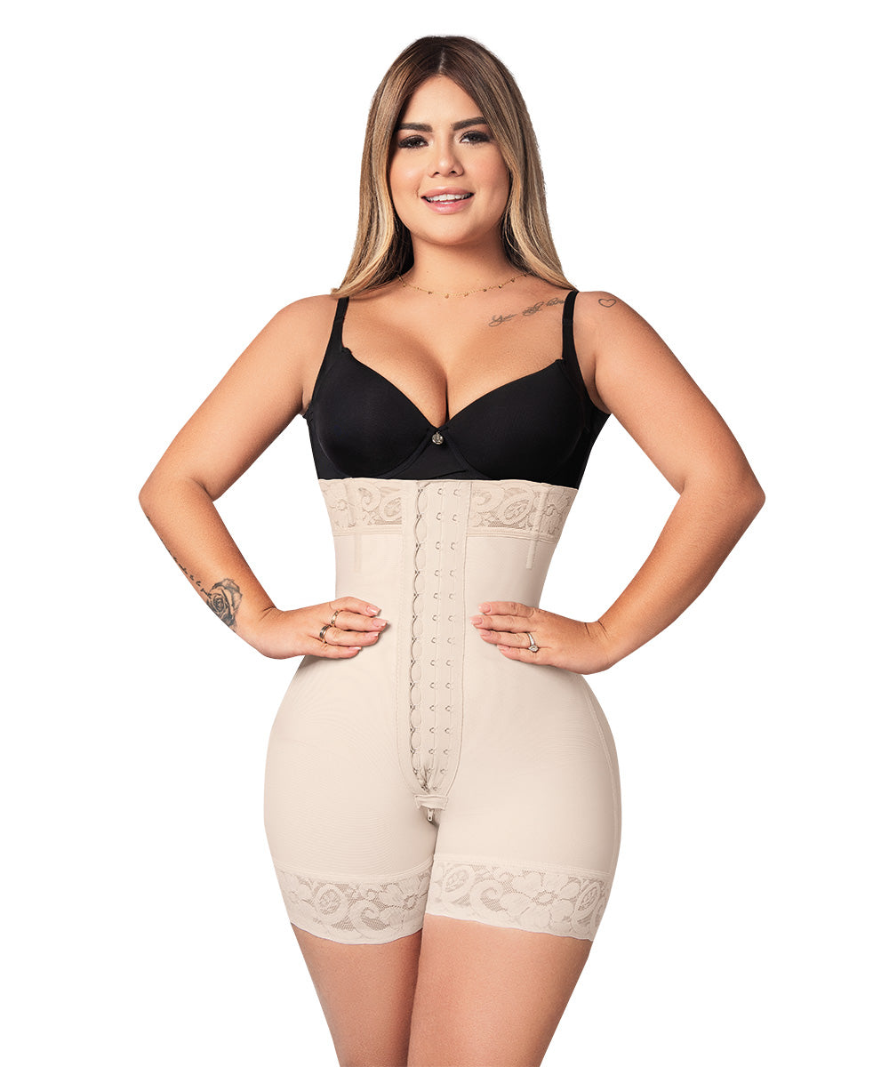 Mid thigh Strapless Colombian Faja-( Ref. O-051 ) –