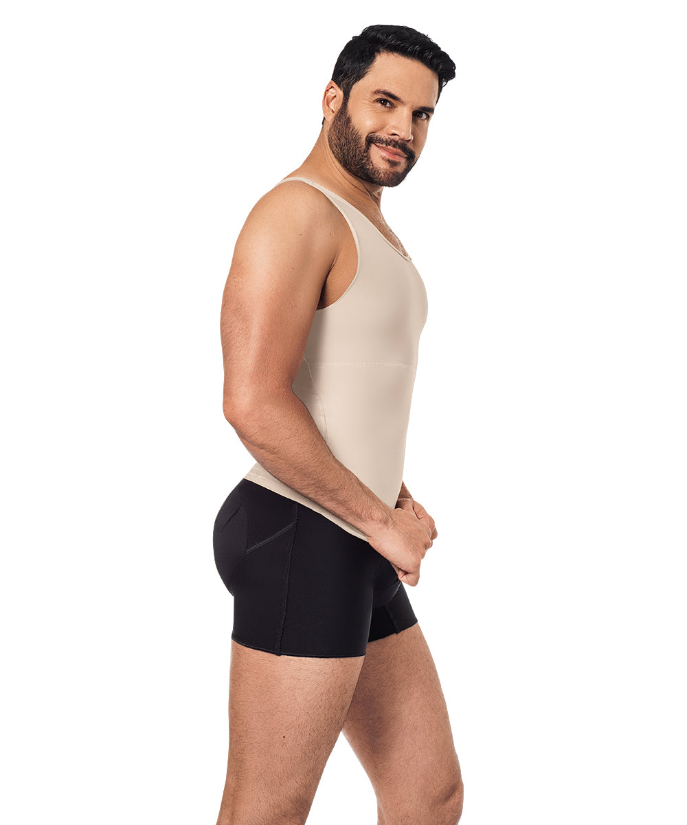 Seamless • Posture Corrector • Compression Vest For Men • Beige • Black ( Ref. H-004 / H-011 )