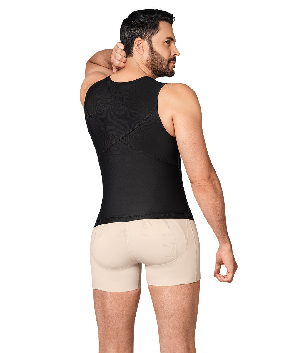 Seamless • Posture Corrector • Compression Vest For Men • Beige • Black ( Ref. H-004 / H-011 )