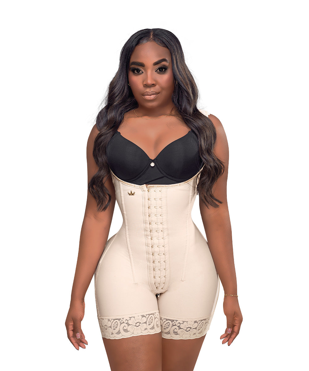 Knee Bodysuit Faja | nvisible Comfort Shapewear with Double Abdominal Reinforcement and Butt-Lifting Design (Ref. LUXI-213/ LUXI-013) I