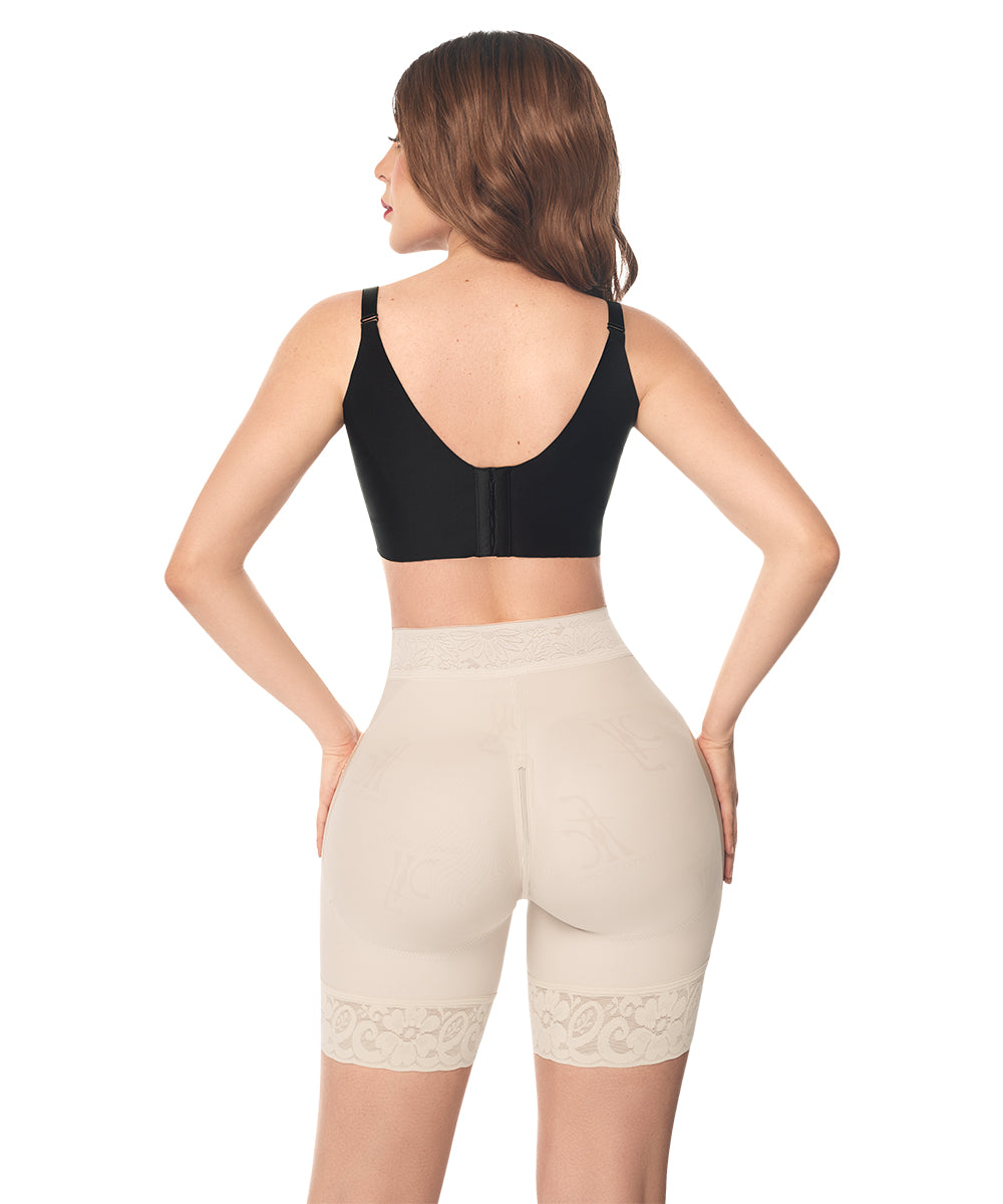 Luxury Queen Seamless Shorts • Beige • Black ( Ref. LUXI-042 / LUXI-045 )