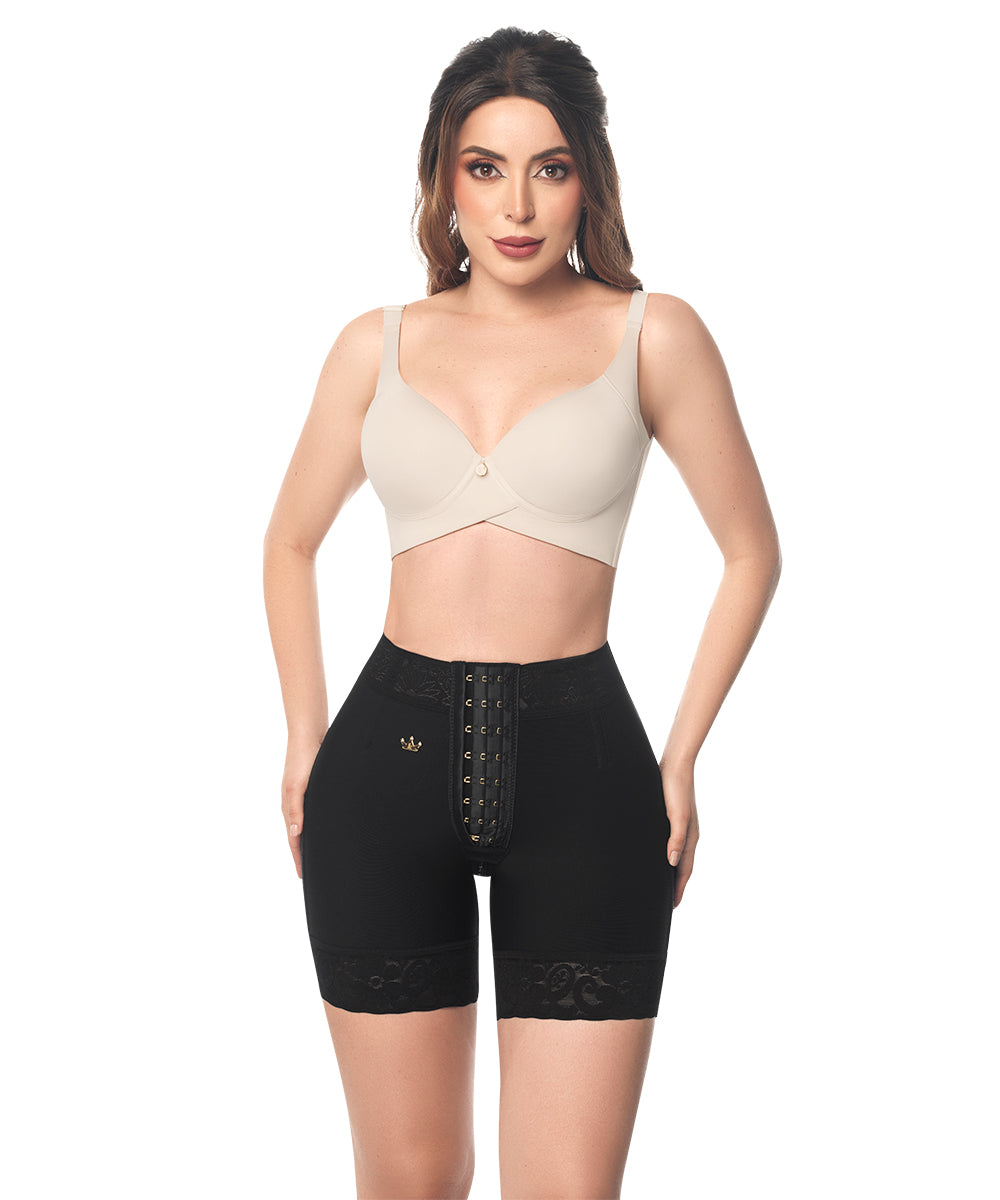 Luxury Queen Seamless Shorts • Beige • Black ( Ref. LUXI-042 / LUXI-045 )