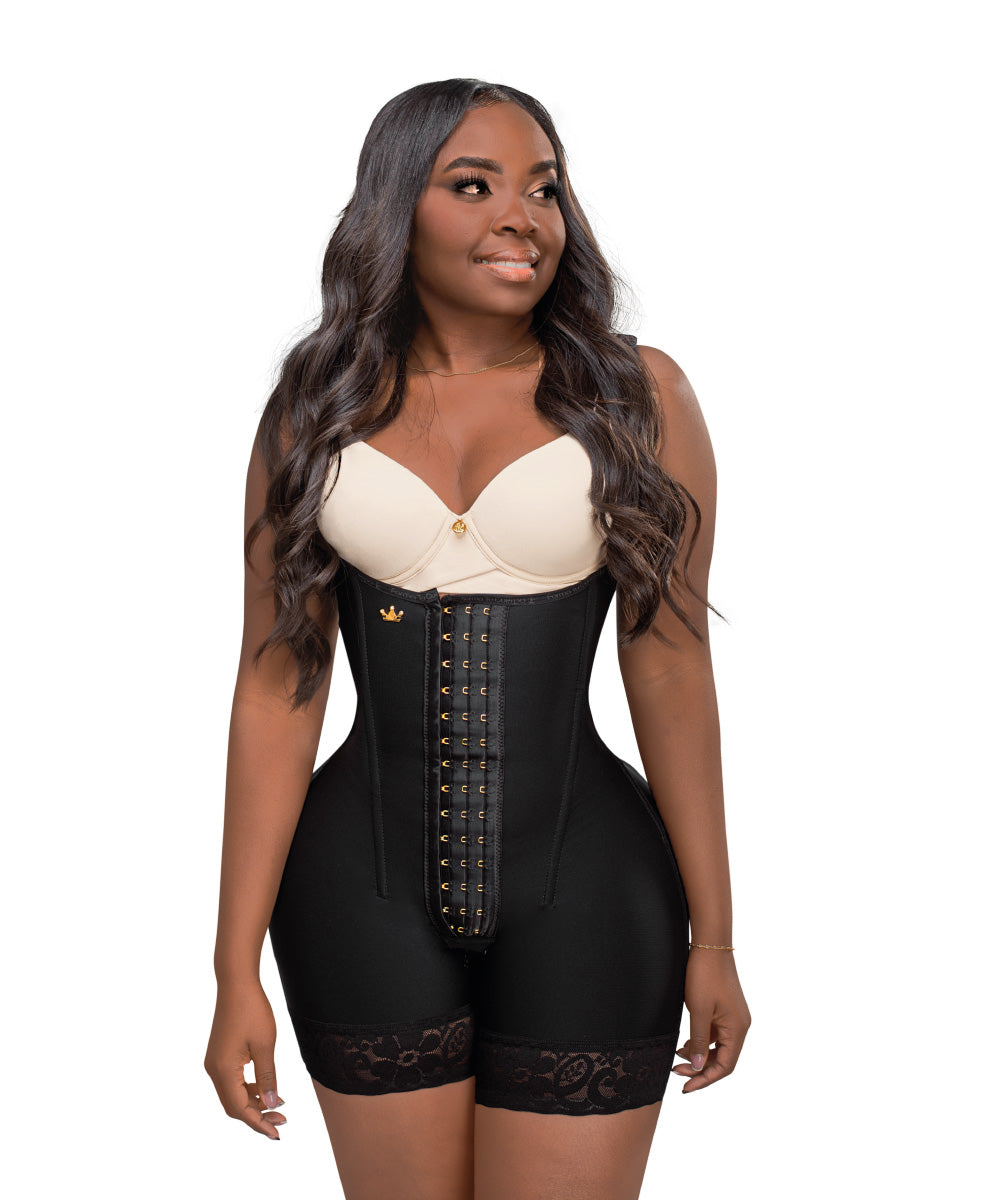 Knee Bodysuit Faja | nvisible Comfort Shapewear with Double Abdominal Reinforcement and Butt-Lifting Design (Ref. LUXI-213/ LUXI-013) I