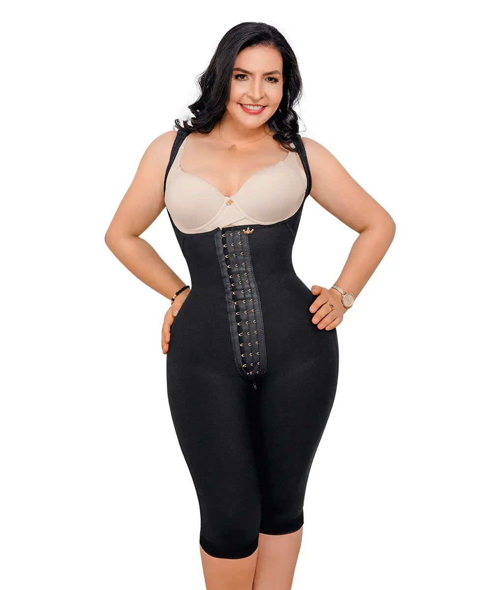 Knee Bodysuit Faja, Back Coverage and ButtLifter (Ref. LUXI-223 BLACK / LUXI-023)