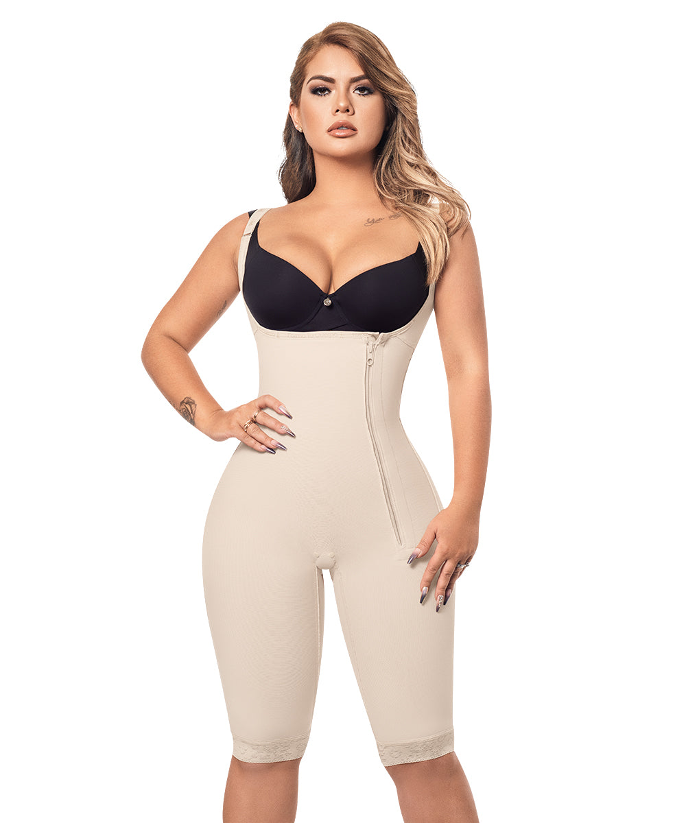 Faja Colombiana Knee Bodysuit, girdle & butt lifter for smooth curves ( Ref. O-020 )