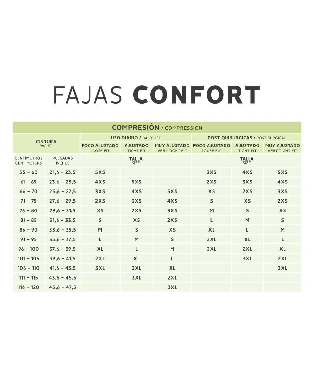 Post-surgical compression garment: Effective post-surgical compression (REF. C-001 / C-101)
