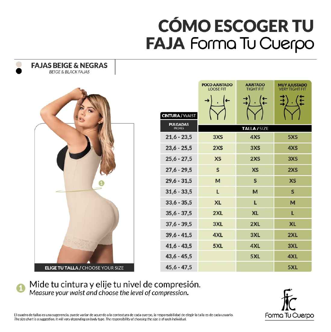 Knee Length Bodysuit With Bra • Long Sleeves • Lateral Zipper • Beige  ( Ref. O-102 )