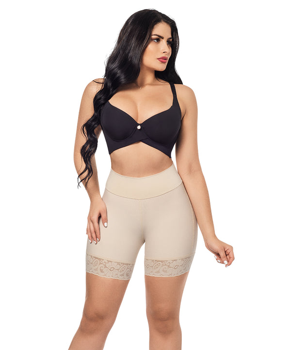 MYD F0065 - MID-THIGH FAJA WITH BACK COVERAGE AND WIDE STRAPS – Miss Curvas