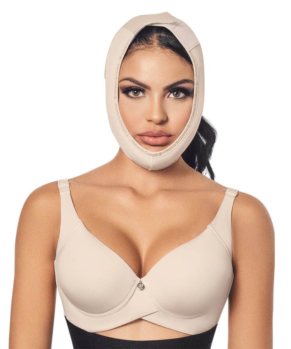 Chin Strap Support Band (with foam) • Beige  ( Ref. C-050 )