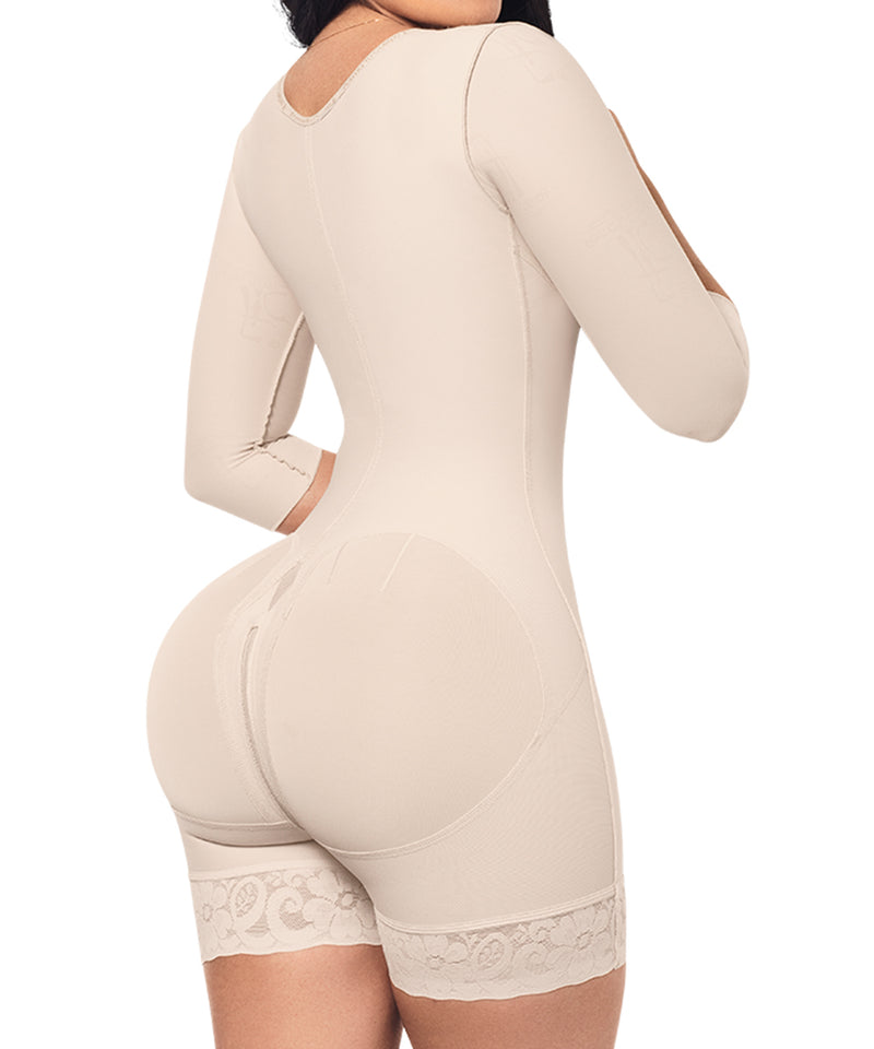 Mid thig butt defining faja with sleeves ( Ref. O-014 ) –