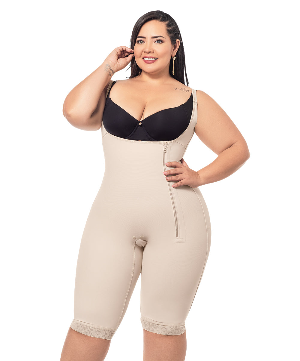 Faja Colombiana Knee Bodysuit, girdle & butt lifter for smooth curves ( Ref. O-020 )