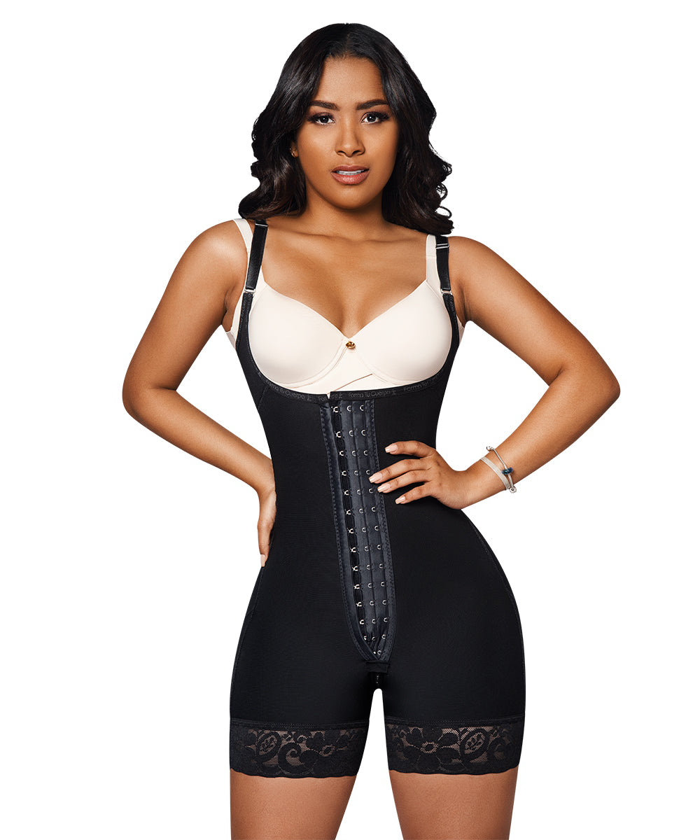 Faja Short Bodysuit with Abdomen Control & Butt Lifter – Colombian Faja ( Ref. O-211 )