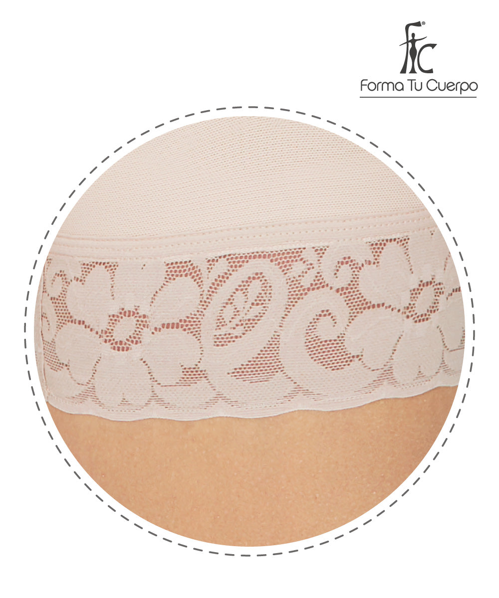 Knee-Length Hourglass Colombian Faja with Full-Body Compression ( Ref. O-021 )