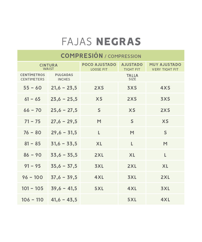 Short Colombian Faja - Black ( Ref. O-071 )